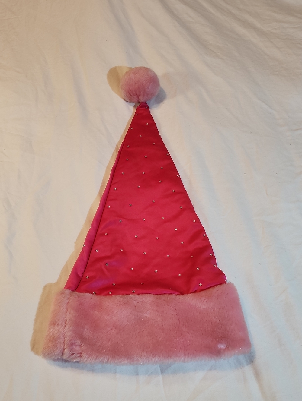 Victoria's Secret Pink Faux Fur Pom Holiday Hat